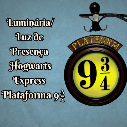 Luz de presença Luminária da Estação Plataforma 9 3/4 Harry Potter